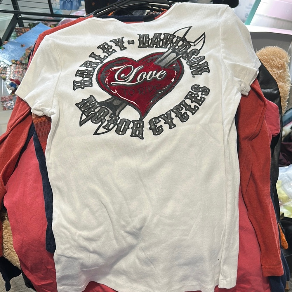 Harley-Davidson White Graphic T-Shirt
